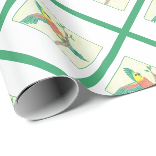 Conure Geschenkpapier (Rolleneckpunkt)