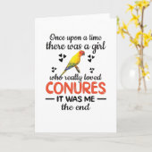 Conure Girl gibt Sun Conure Lover Parrot Eigentüme Karte (Gelbe Blume)