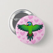Conure/Lorikeet/Papageien-Liebe Button (Vorne & Hinten)