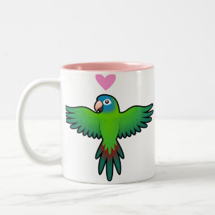 Conure / Lorikeet / Papageienliebe Zweifarbige Tasse