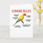 Conure Owner Conure Lover Parrot Bird Sun Conture Karte (Gelbe Blume)