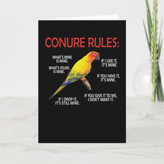 Conure Owner Conure Lover Parrot Bird Sun Conture Karte (Vorderseite)