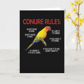 Conure Owner Conure Lover Parrot Bird Sun Conture Karte (Gelbe Blume)
