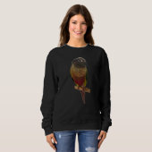 Conure Parrot Bird Design Grüne Liebe für b Sweatshirt (Vorne ganz)