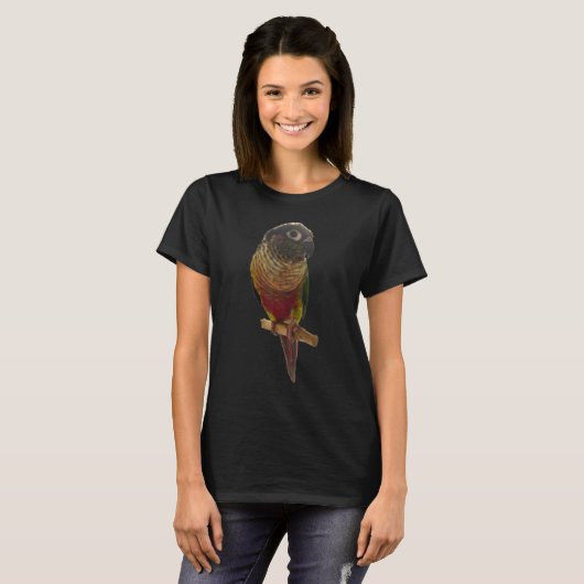 Conure Parrot Bird Design Grüne Liebe für b T-Shirt (Vorne ganz)