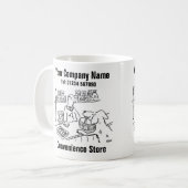 Convenience Store Cartoon Kaffeetasse (Vorderseite Links)