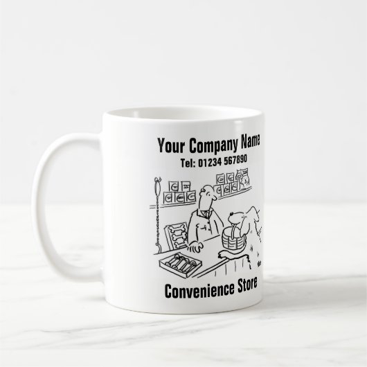 Convenience Store Cartoon Kaffeetasse (Links)