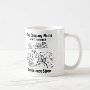 Convenience Store Cartoon Kaffeetasse