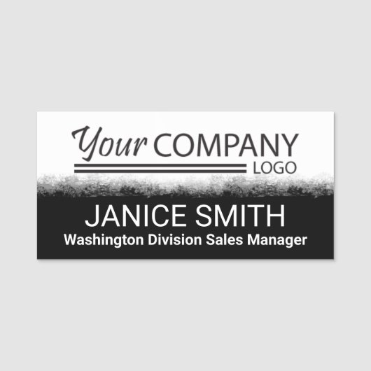 Convention Trade Show mit dem Logo "Black Gradient Namensschild (Vorderseite)