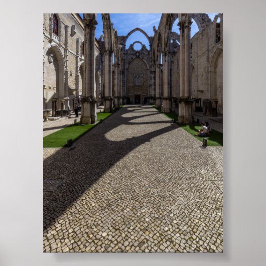 Convento do Carmo in Lissabon Poster (Vorne)
