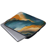 Convergence – Abstract Fields Of Motion And Gold Laptopschutzhülle (Vorne Knopf)