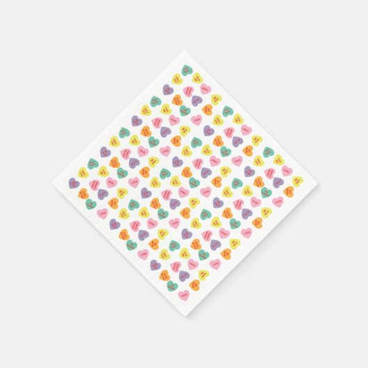 Conversation Candy Hearts Paper Napkins Serviette (Ecke)