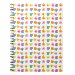 Conversation Candy Hearts Spiral Notebook Notizblock
