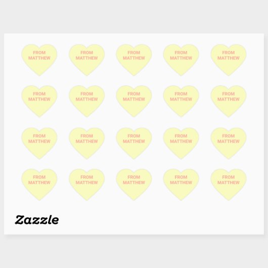 Conversation Heart Valentine's Day Stickers (Blatt)