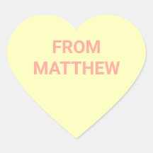 Conversation Heart Valentine's Day Stickers