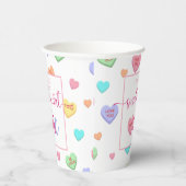 Conversation Hearts 1. Geburtstag Party Cup Pappbecher (Rechts)