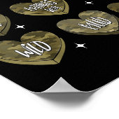 Conversation Hearts Camo Valentine's Day Men Boys Poster (Ecke)