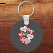 Conversation Hearts Camo Valentine's Day Men Boys  Schlüsselanhänger (Vorderseite)