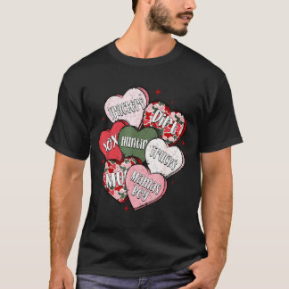 Conversation Hearts Camo Valentine's Day Men Boys  T-Shirt
