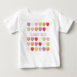 Conversation Hearts Personalisiert Baby T Shirt