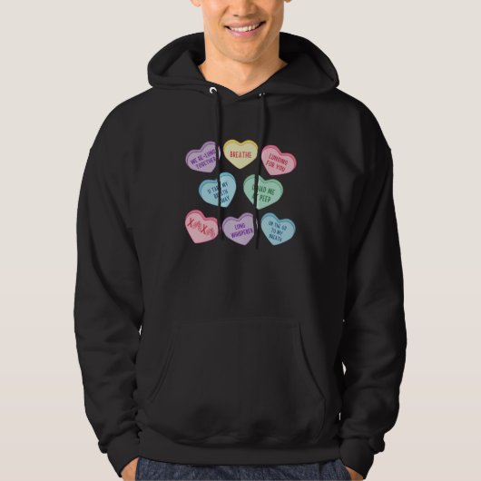 Conversation Hearts Respiratory Therapist Valentin Hoodie (Vorderseite)