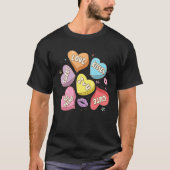 Conversation Hearts Valentines XOXO Retro Groovy F T-Shirt (Vorderseite)