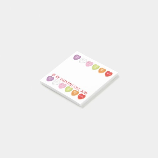 Conversation Hört Personalisierten Beitrag, den es Post-it Klebezettel (angewinkelt)