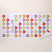 Conversation Hört Personalisiertes Strandtuch (Vorderseite)