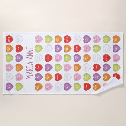Conversation Hört Personalisiertes Strandtuch (Vorderseite)