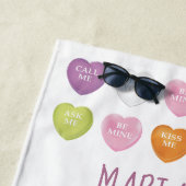 Conversation Hört Personalisiertes Strandtuch (Beispiel)