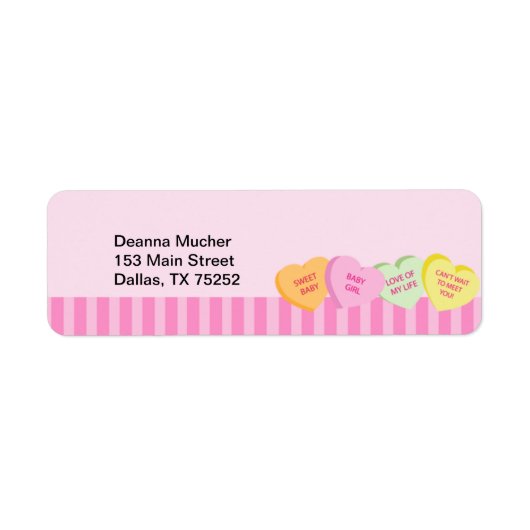 Conversation Hört Valentinstag Label Tags (Vorne)