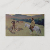 Conversation, or Dubious Company (Öl auf canva Visitenkarte (Rückseite)