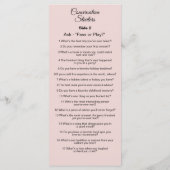 Conversation Starters - Break The Ice Questions Menükarte (Rückseite)