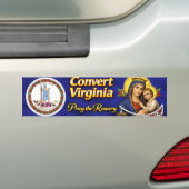 Convert Virginia! Pray the Rosary Autoaufkleber (Auf Auto)
