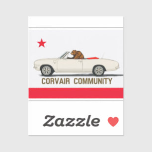 Convertible Corvair Community California LM Aufkleber