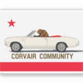 Convertible Corvair Community California LM Aufkleber (Vorderseite)