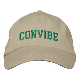 Convibe Hat - Green auf Leinwand Bestickte Baseballkappe