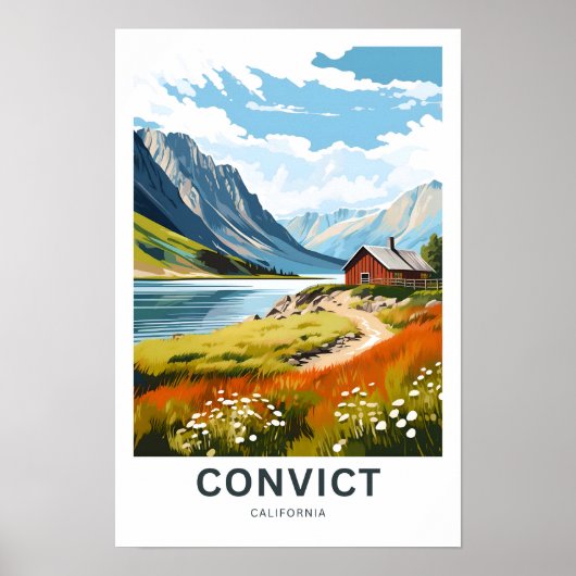 Convict California Travel Print Poster (Vorne)