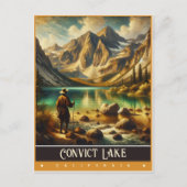 Convict Lake, Kalifornien | Vintage Malerei Postkarte (Vorderseite)