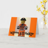 Convict Prisoner Minifig Happy Birthday Card Karte (Gelbe Blume)