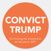 CONVICT? TRUMP-Aufkleber Runder Aufkleber (Vorderseite)