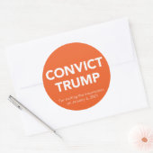 CONVICT? TRUMP-Aufkleber Runder Aufkleber (Umschlag)