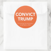 CONVICT? TRUMP-Aufkleber Runder Aufkleber (Tasche)