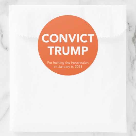 CONVICT? TRUMP-Aufkleber Runder Aufkleber (Tasche)