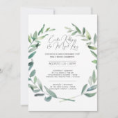 Convite Casamento Folhas Azeitona Verde Portugal Einladung (Vorderseite)