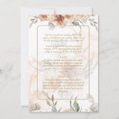 Convite de Casamento Boho Capim dos Pampas Einladung (Rückseite)