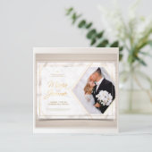 Convite de casamento - Designer moderno, elegante. Einladung (Stehend Vorderseite)