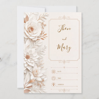 Convite de Casamento Moderno Floral Einladung