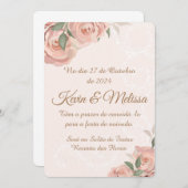 Convite de Noivado Einladung (Vorne/Hinten)