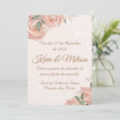 Convite de Noivado Einladung (Stehend Vorderseite)